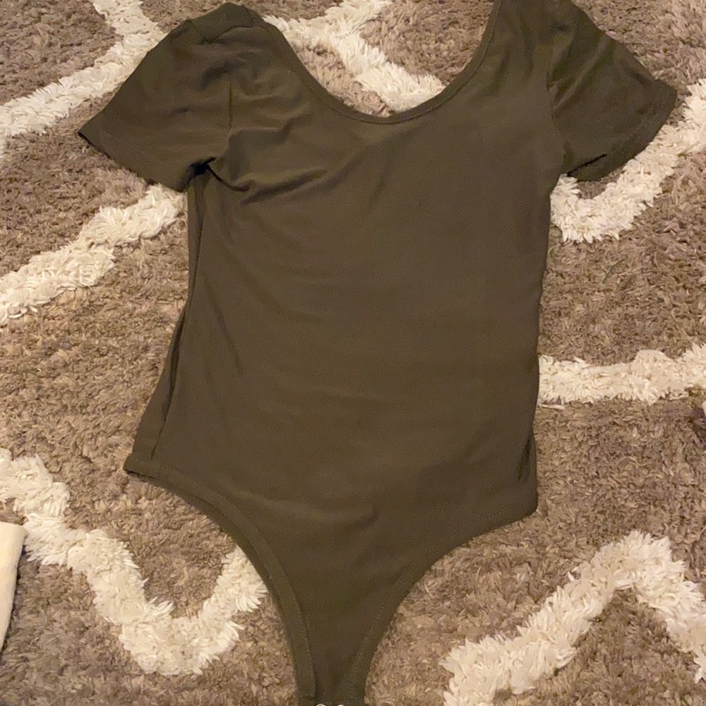 Olive green body suit